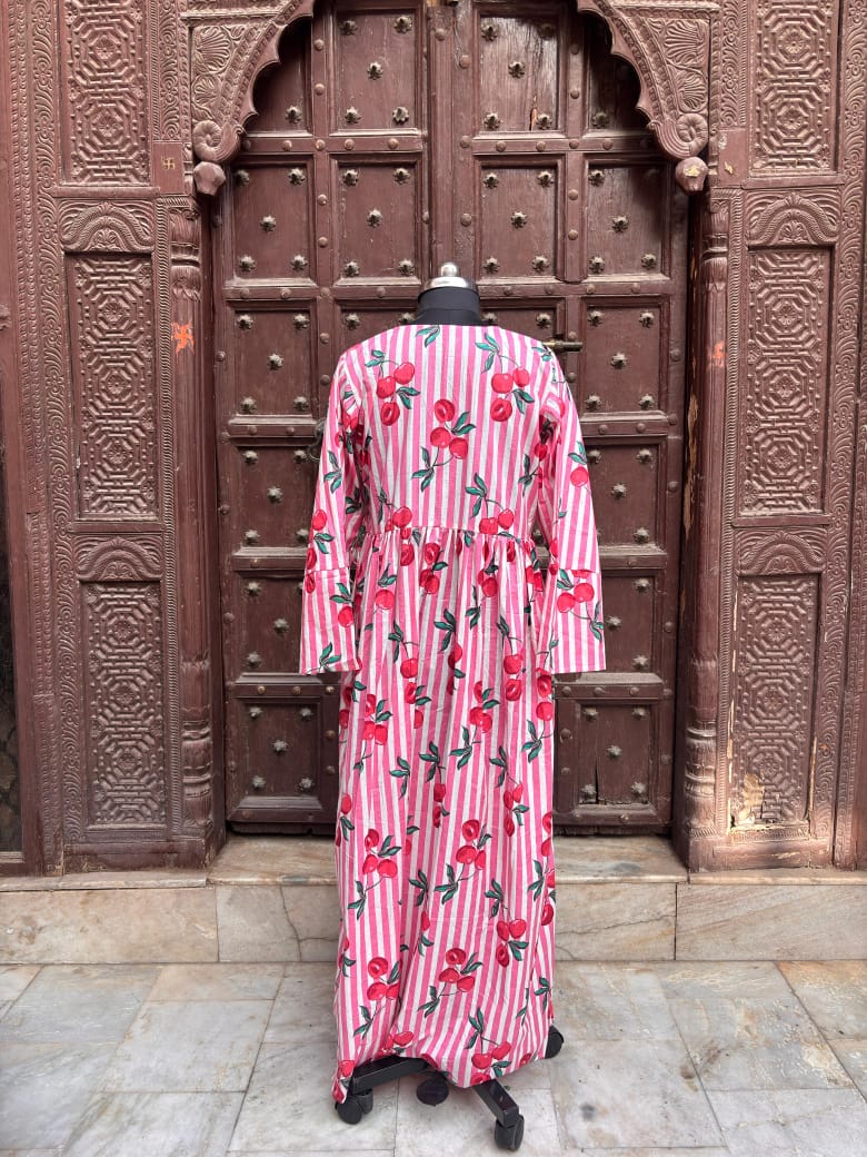 Cherry Blossom Stripe Dress 🍒🌸