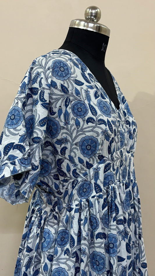 HANDBLOCK PRINTED COTTON DRESS