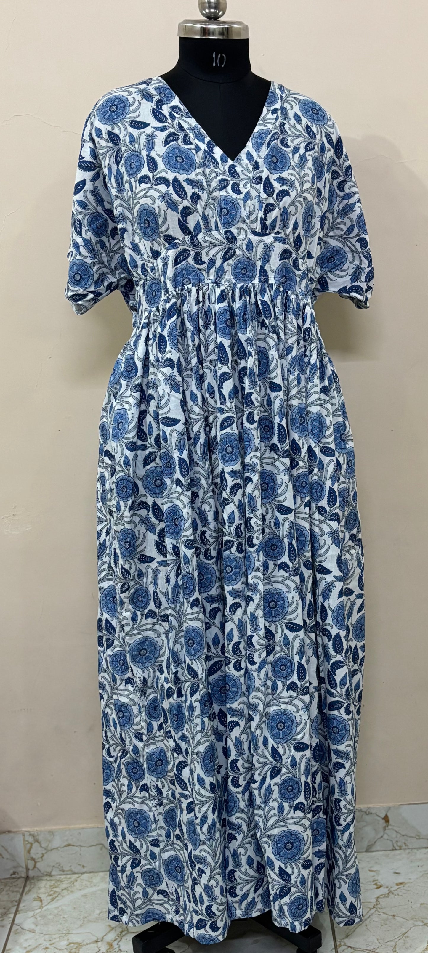 HANDBLOCK PRINTED COTTON DRESS