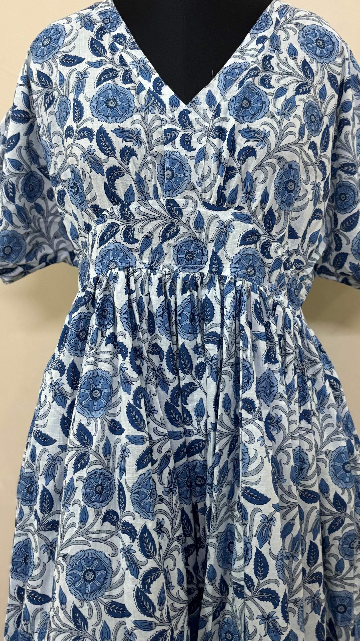 HANDBLOCK PRINTED COTTON DRESS